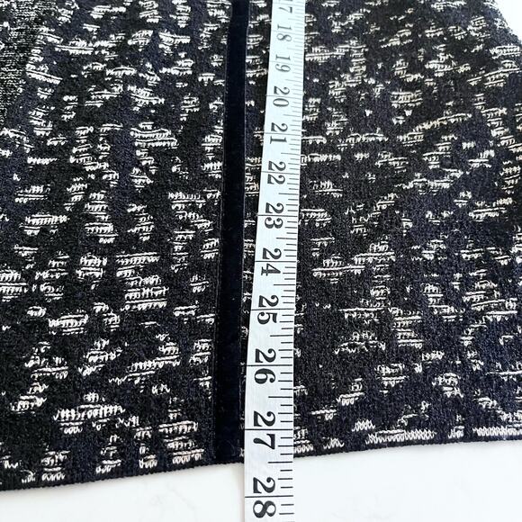 Ming Wang Black Jacquard Knit Fur Collar Velvet Trim Cardigan Jacket Size Large - Picture 8 of 9